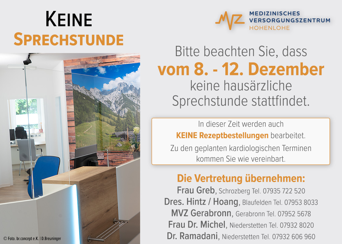 Hinweis: keine Sprechstunde
